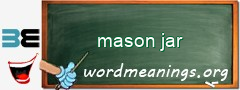 WordMeaning blackboard for mason jar